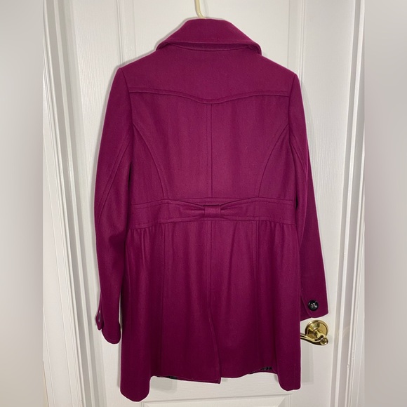 NWT Early 2000s Giacca Wool Peacoat Currant M - Picture 2 of 7